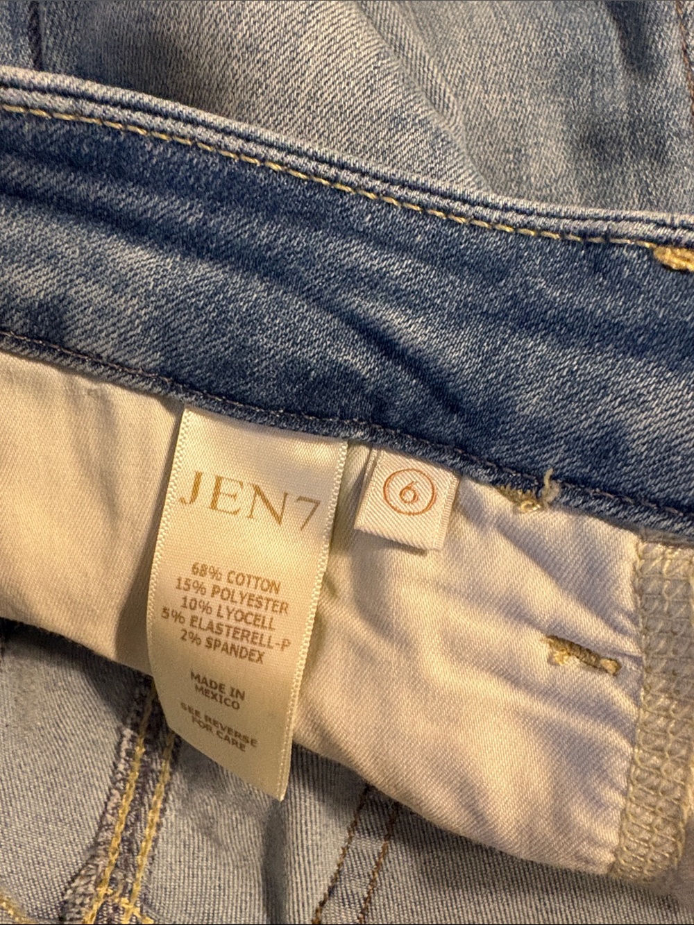 Jen7 by 7 For All Mankind Light Wash Denim Pencil Skirt 6 - Picture 7 of 7